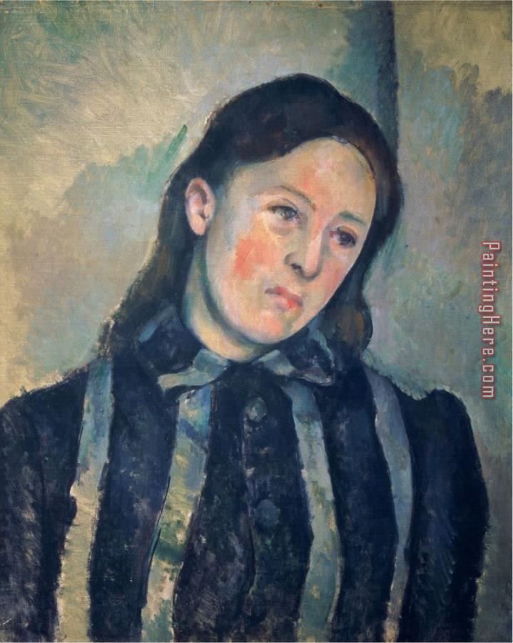 Paul Cezanne Portrait of Madame Cezanne with Loosened Hair 1890 92